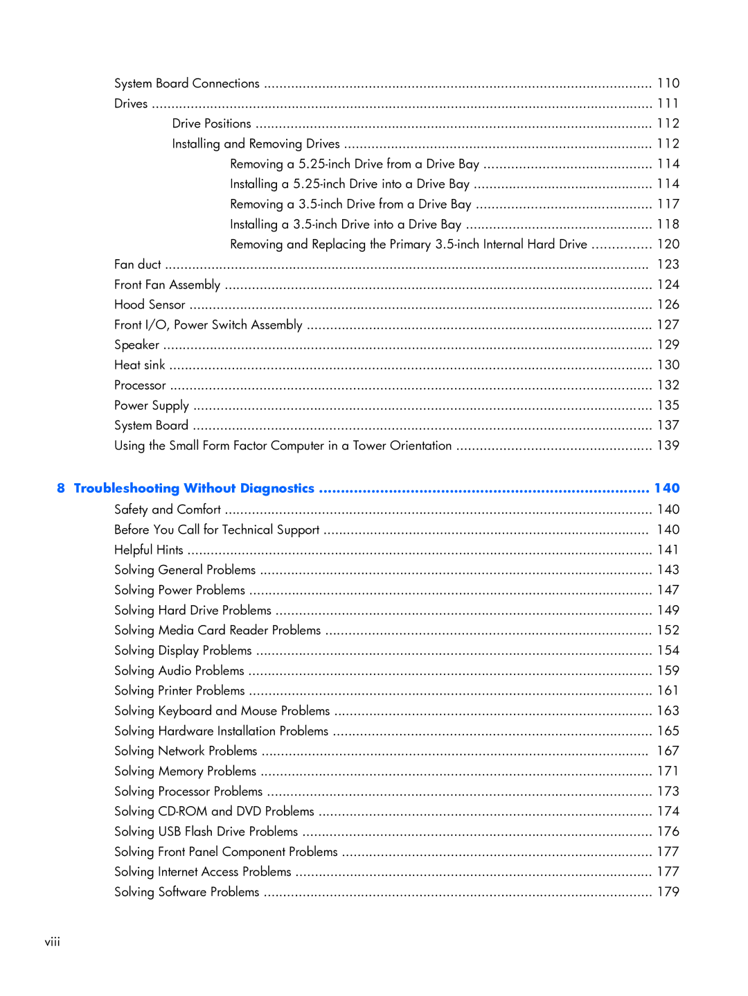 HP Pro 6300 manual Troubleshooting Without Diagnostics 140 