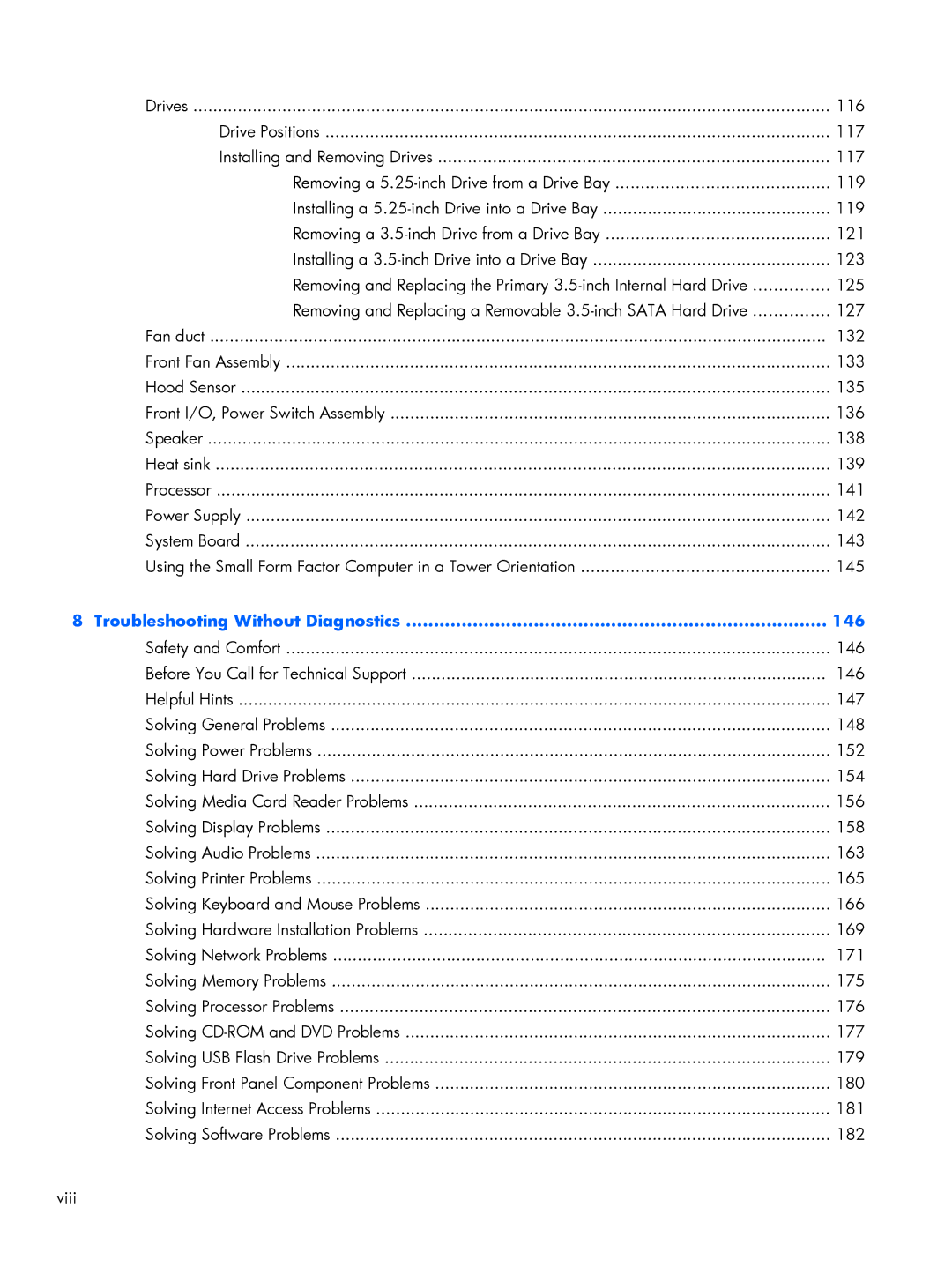 HP Pro 6305 manual Troubleshooting Without Diagnostics 146 