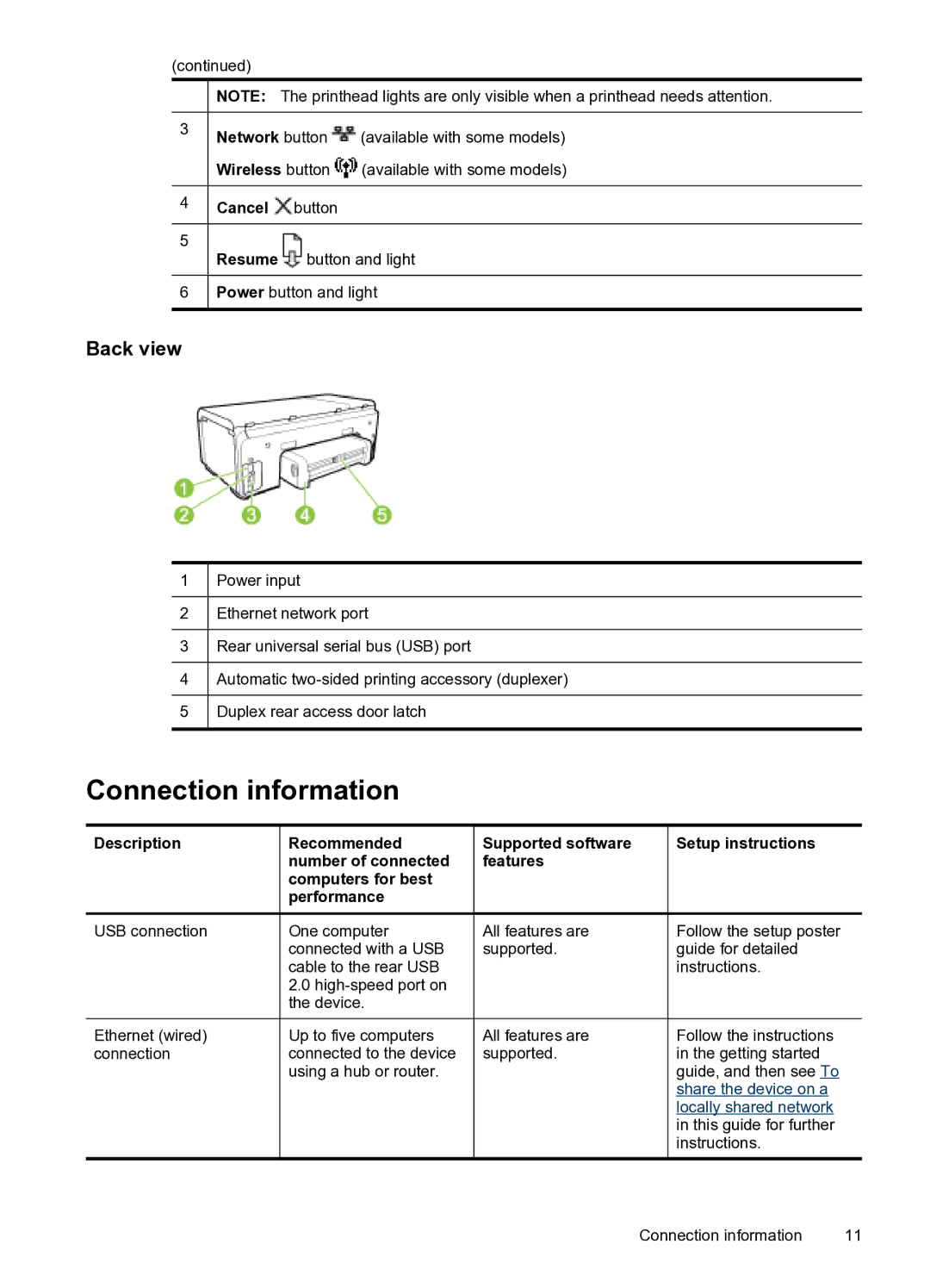 HP Pro 8000 C9297A#B1H manual Connection information, Back view 