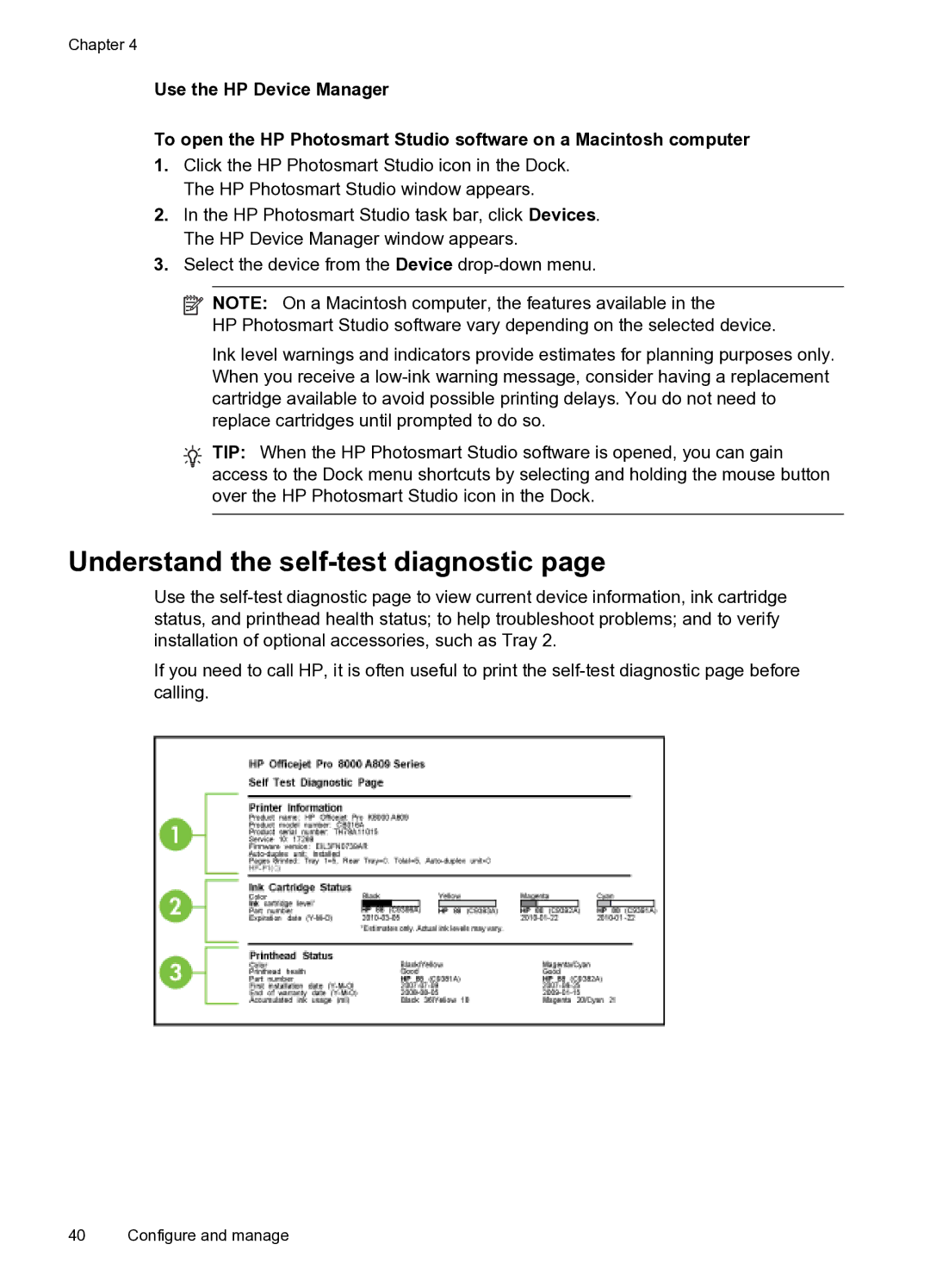 HP Pro 8000 C9297A#B1H manual Understand the self-test diagnostic 