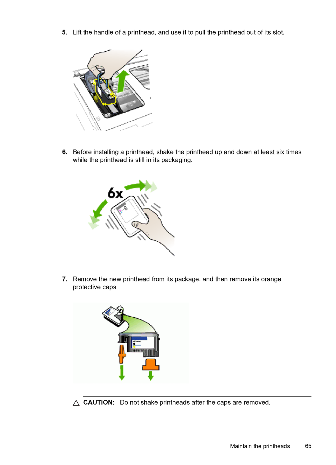 HP Pro 8000 C9297A#B1H manual Maintain the printheads 