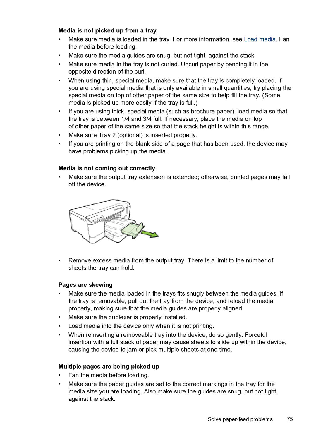 HP Pro 8000 C9297A#B1H manual Media is not picked up from a tray, Media is not coming out correctly, Pages are skewing 