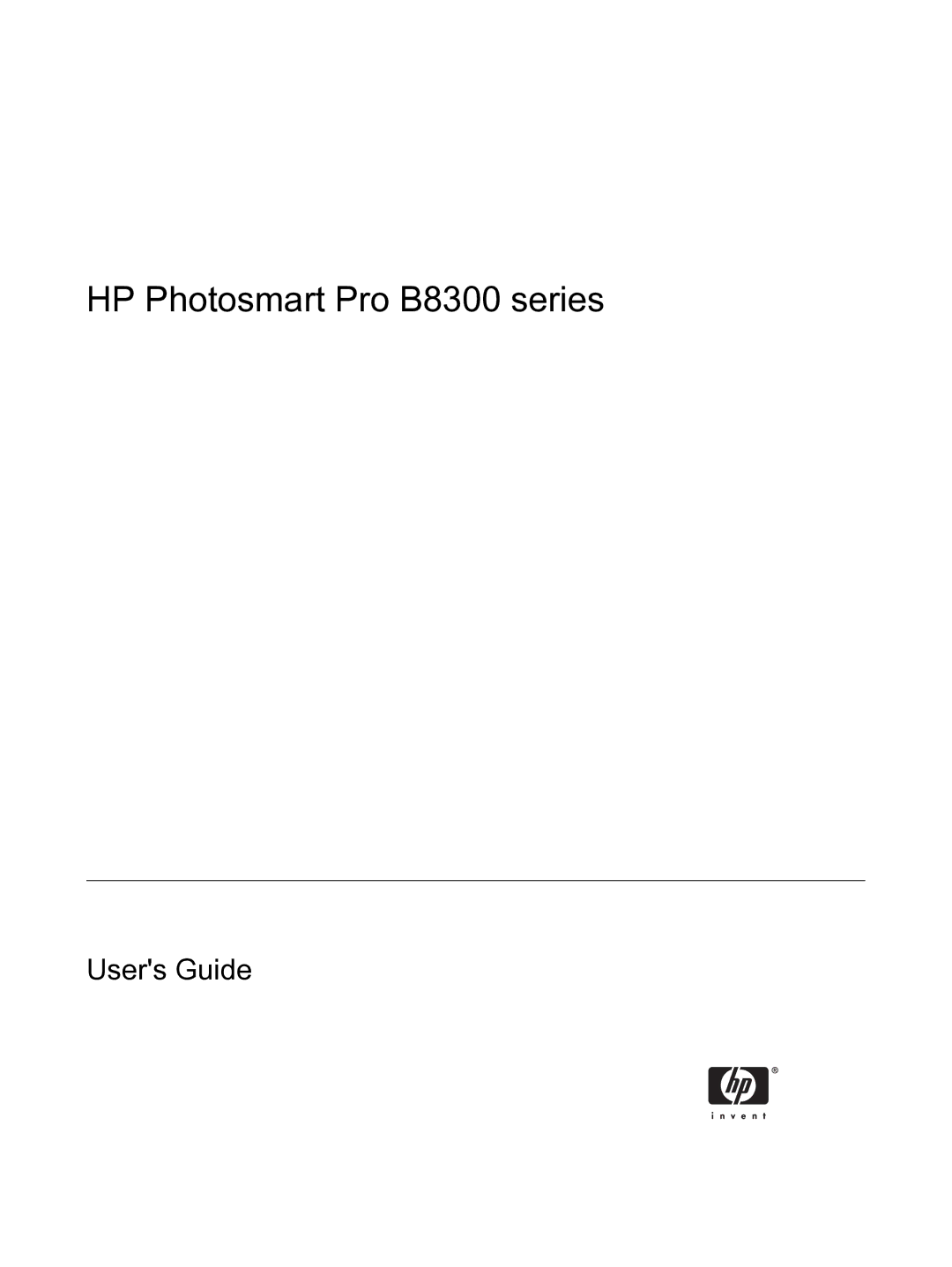 HP manual HP Photosmart Pro B8300 series 