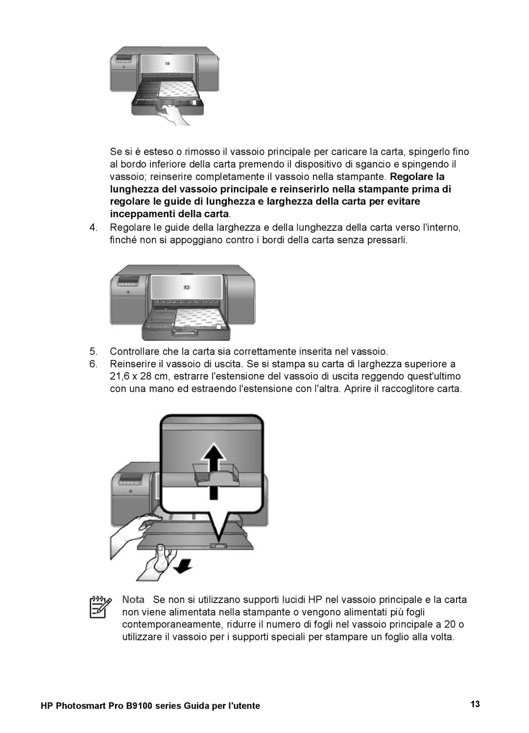 HP Pro B9100 SNPRB-0504 manual HP Photosmart Pro B9100 series Guida per lutente 