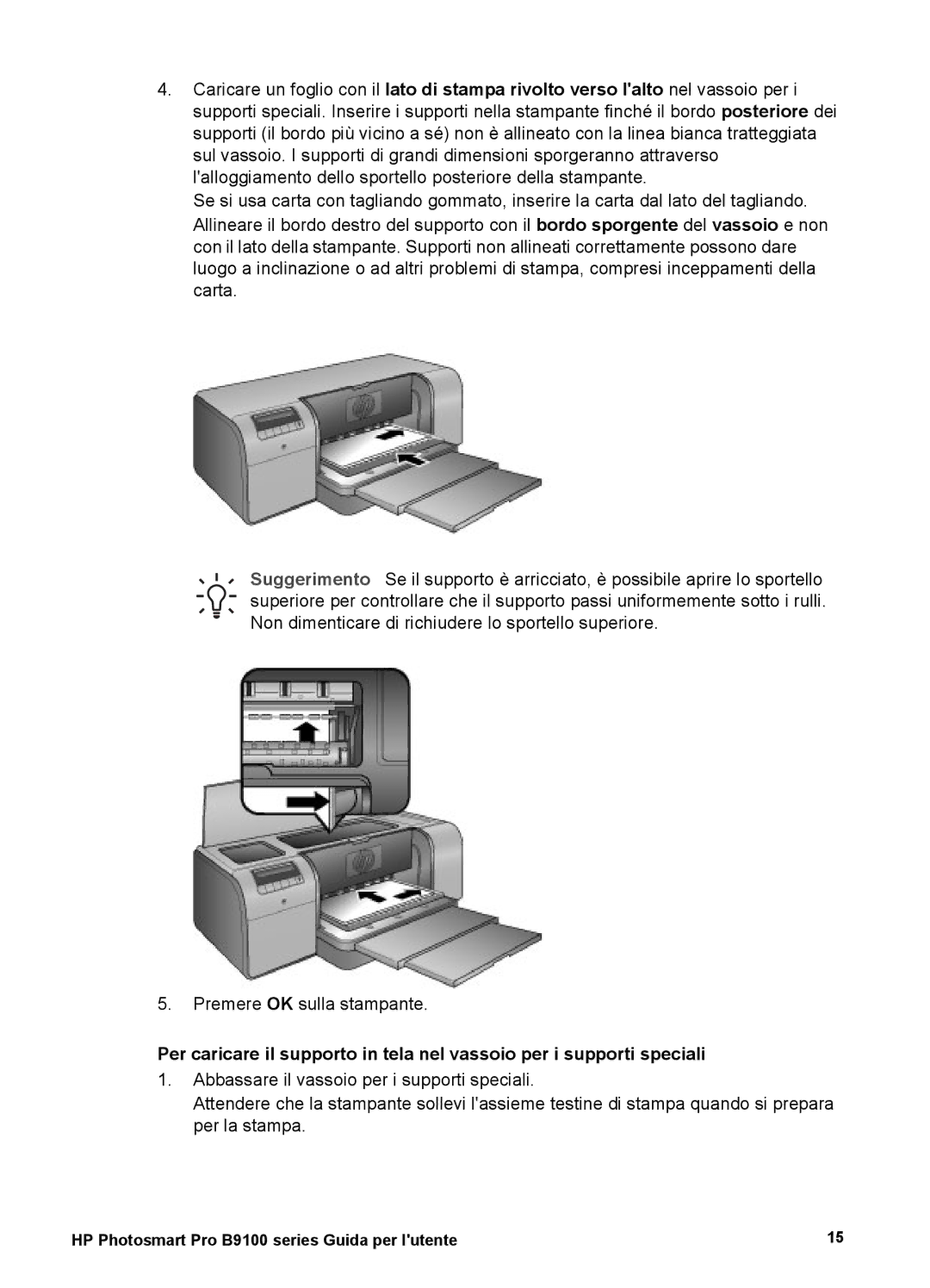 HP Pro B9100 SNPRB-0504 manual HP Photosmart Pro B9100 series Guida per lutente 