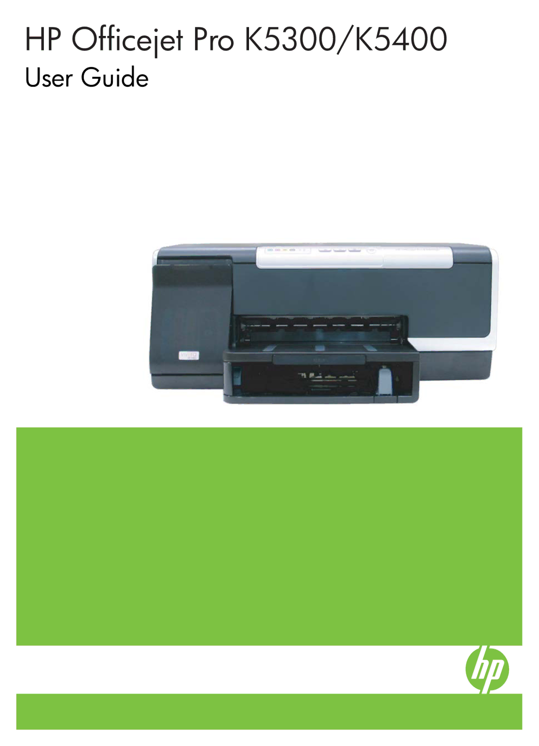 HP Pro K5400 manual HP Officejet Pro K5300/K5400 