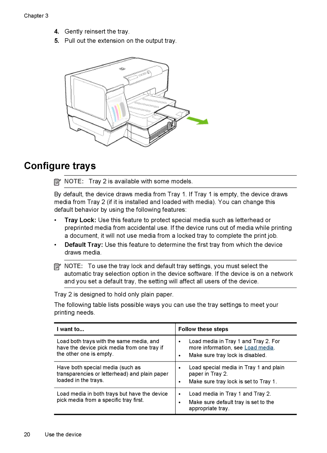 HP Pro K5400, K5300 manual Configure trays, Want to, Follow these steps 