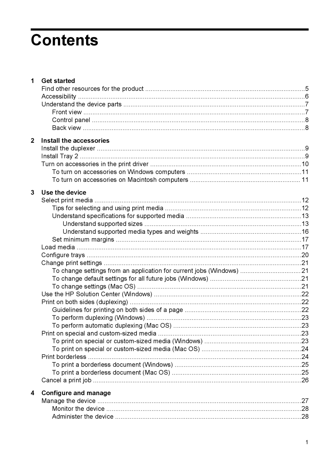 HP K5300, Pro K5400 manual Contents 