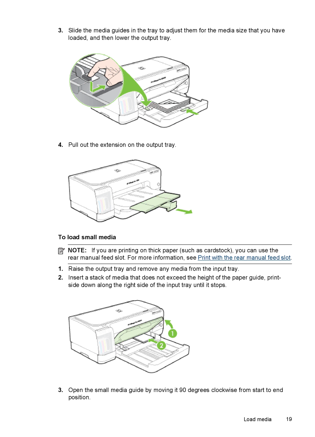 HP Pro K8600 manual To load small media 