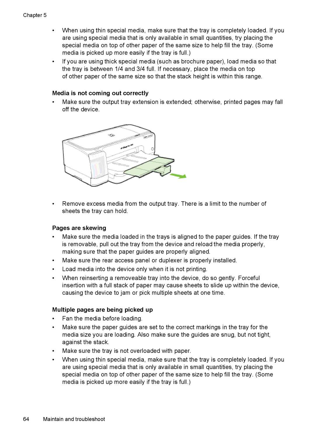 HP Pro K8600 manual Media is not coming out correctly, Pages are skewing, Multiple pages are being picked up 