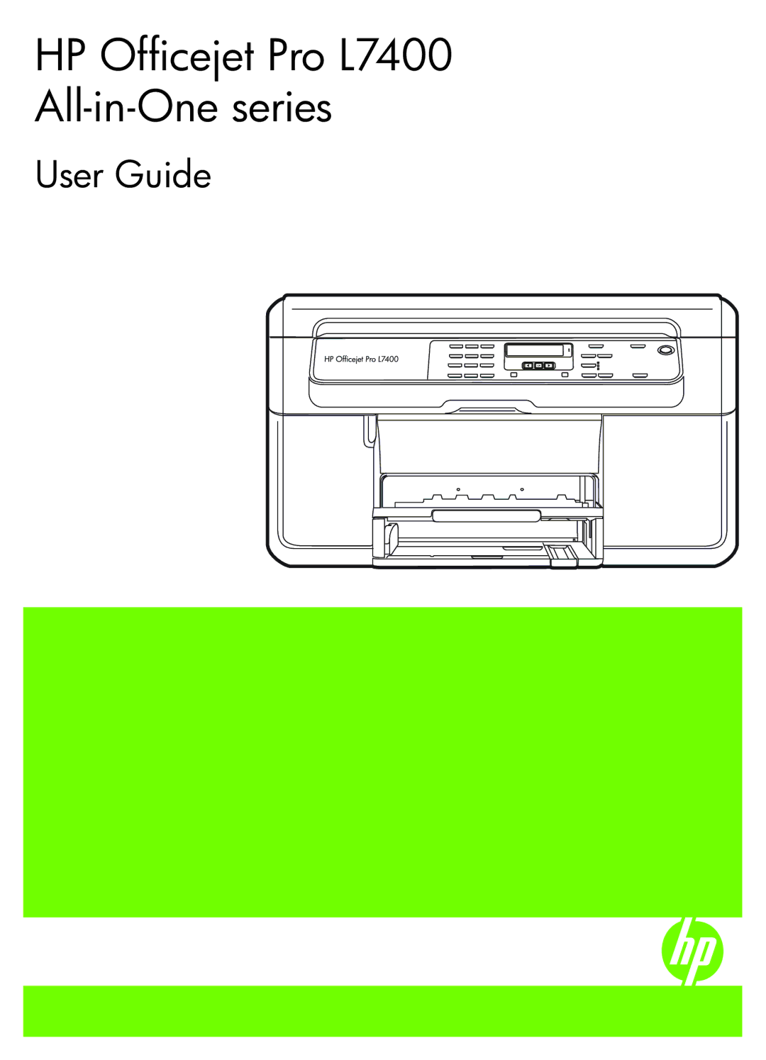 HP manual HP Officejet Pro L7400 All-in-One series 