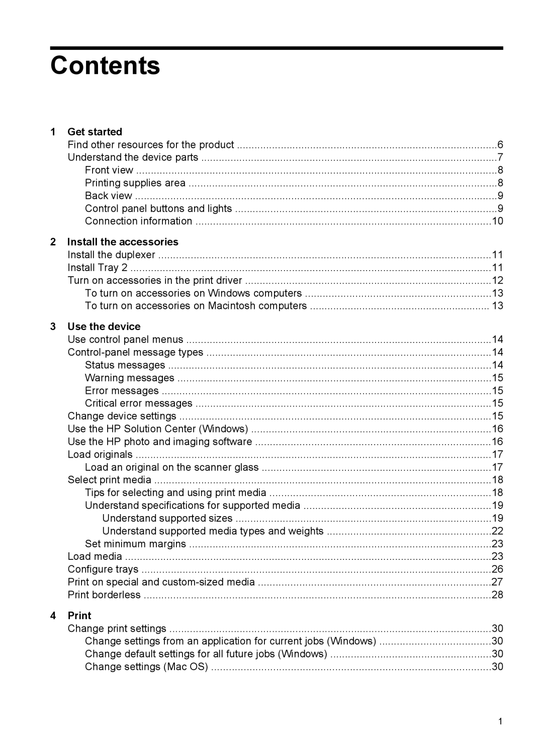 HP Pro L7400 manual Contents 