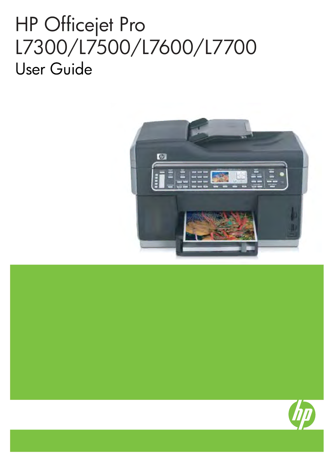 HP PRO L7500 manual HP Officejet Pro L7300/L7500/L7600/L7700 