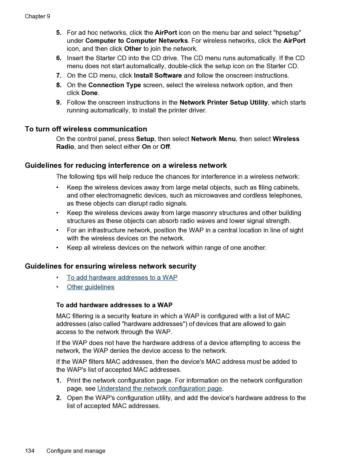 HP PRO L7500 manual To turn off wireless communication, Guidelines for reducing interference on a wireless network 