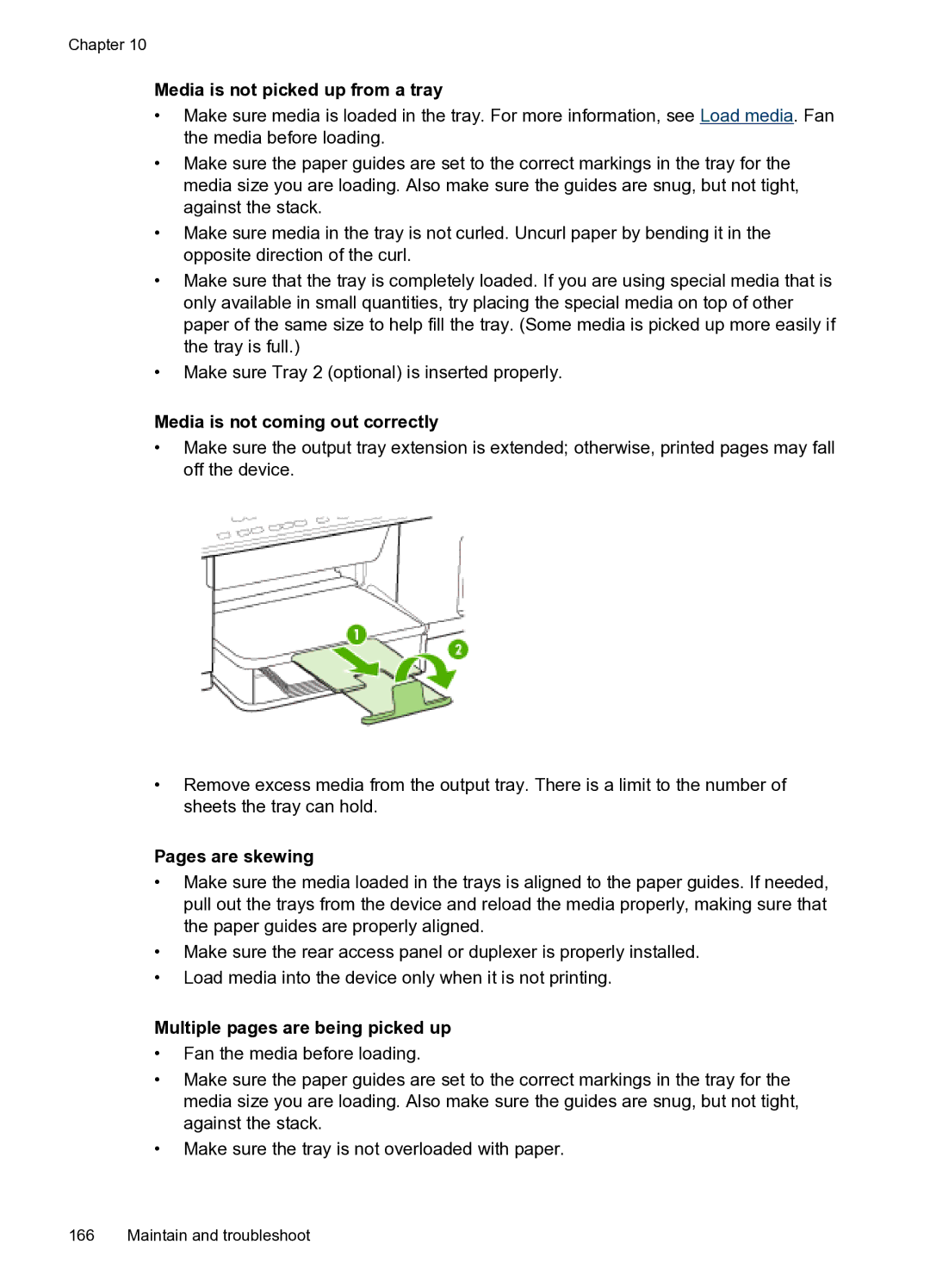 HP PRO L7500 manual Media is not picked up from a tray, Media is not coming out correctly, Pages are skewing 