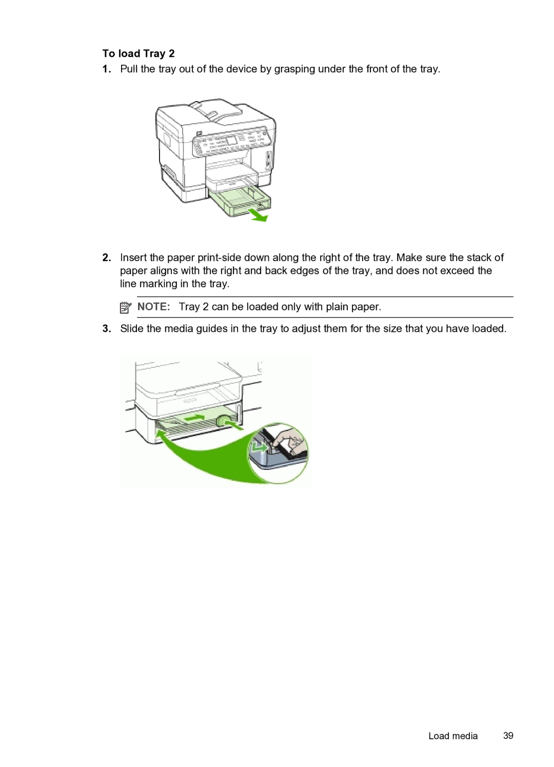 HP PRO L7500 manual To load Tray 