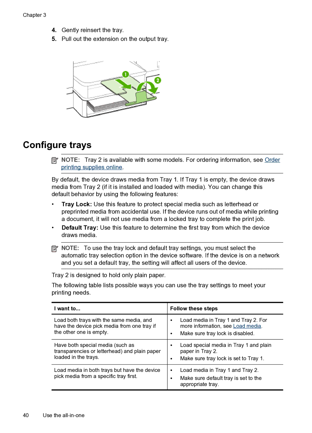 HP PRO L7500 manual Configure trays, Want to, Follow these steps 