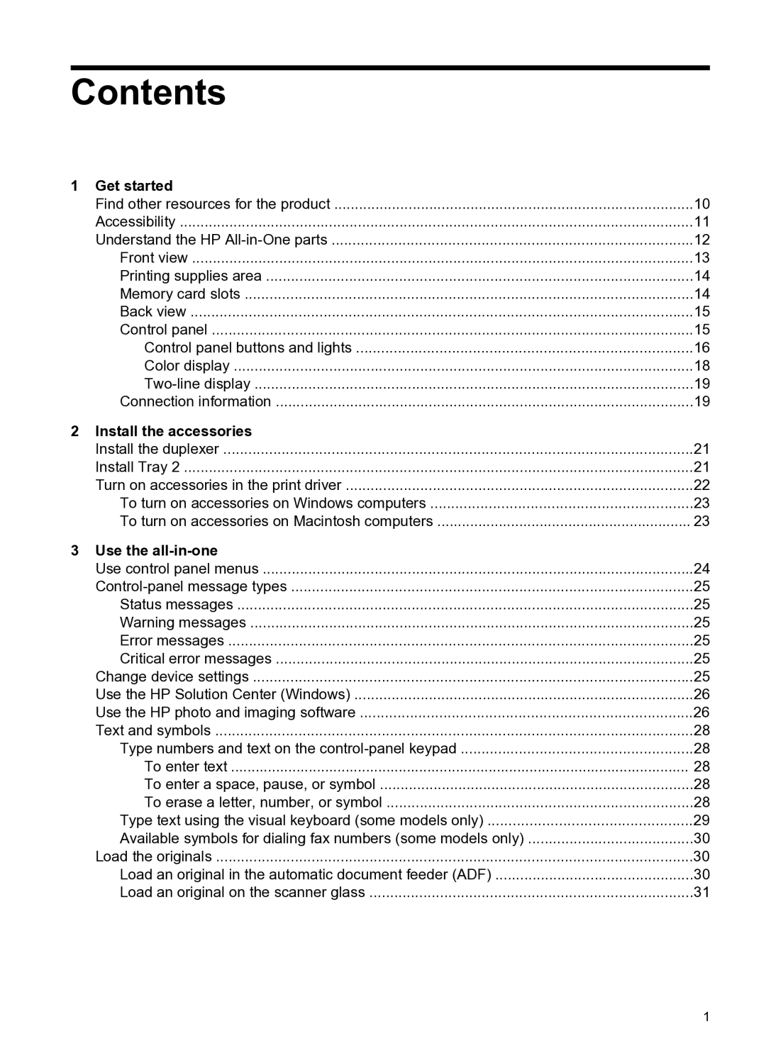 HP PRO L7500 manual Contents 