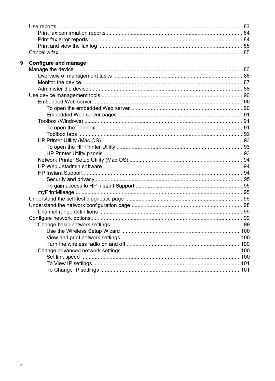 HP PRO L7500 manual Configure and manage 