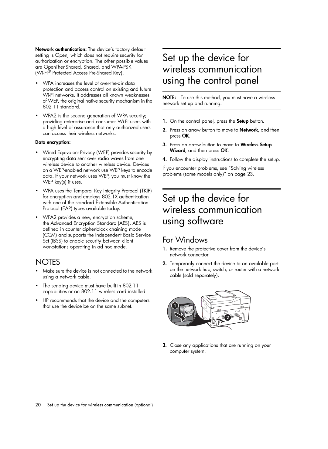 HP Pro L7580, Pro L7750, Pro L7680, Pro L7650 manual Set up the device for wireless communication using software, For Windows 