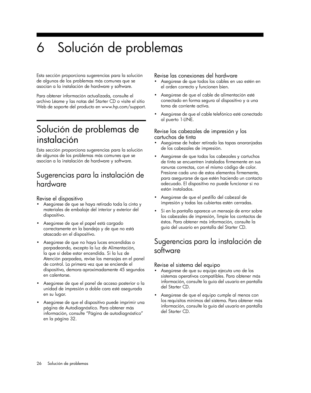 HP Pro L7580, Pro L7750, Pro L7680 Solución de problemas de instalación, Sugerencias para la instalación de hardware 