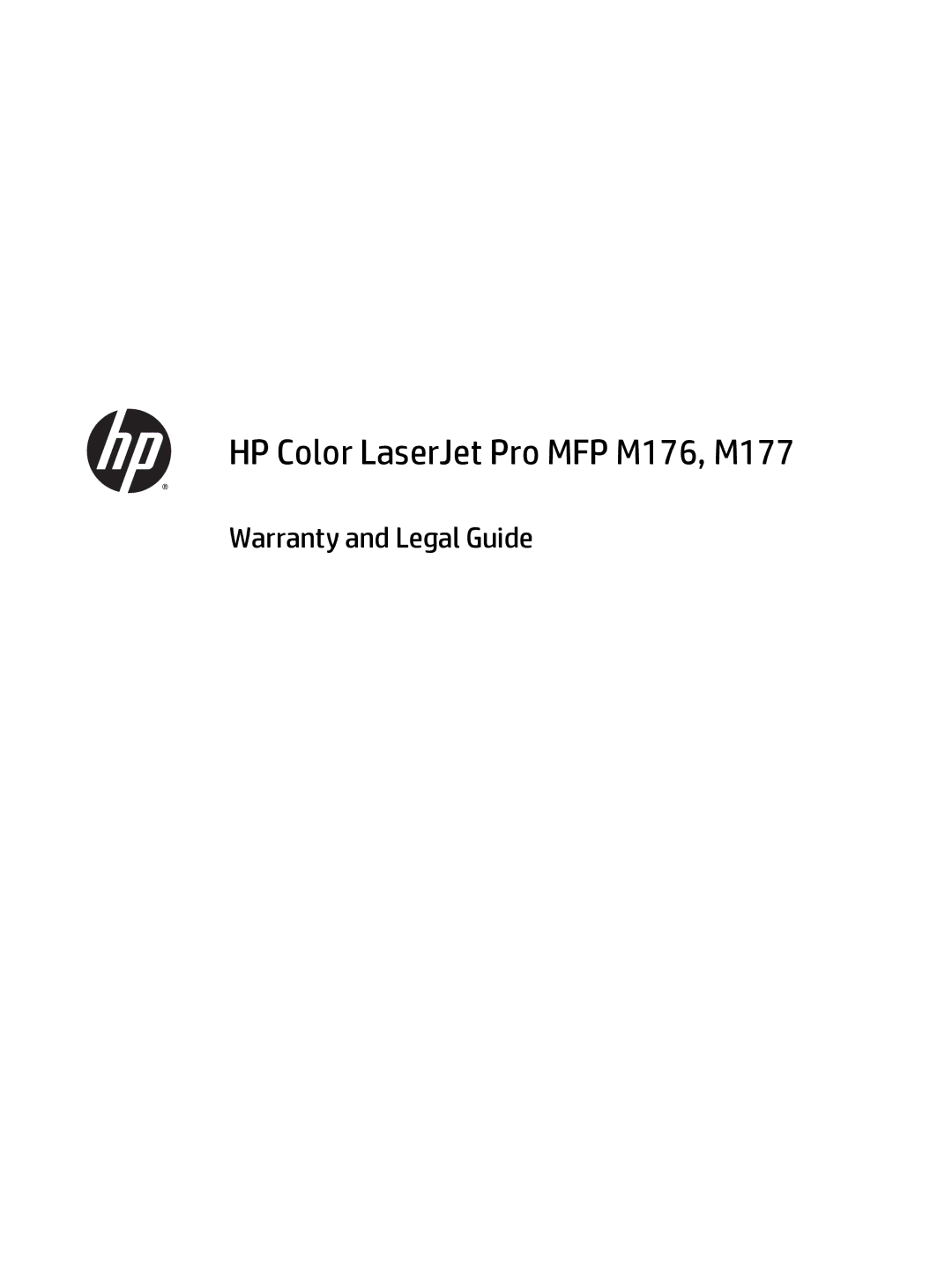 HP Pro MFP M176n, Pro MFP M177fw manual HP Color LaserJet Pro MFP M176, M177 