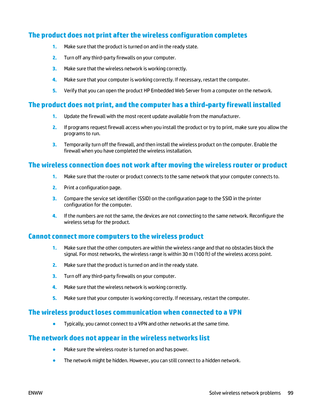 HP Pro MFP M177fw manual Cannot connect more computers to the wireless product 