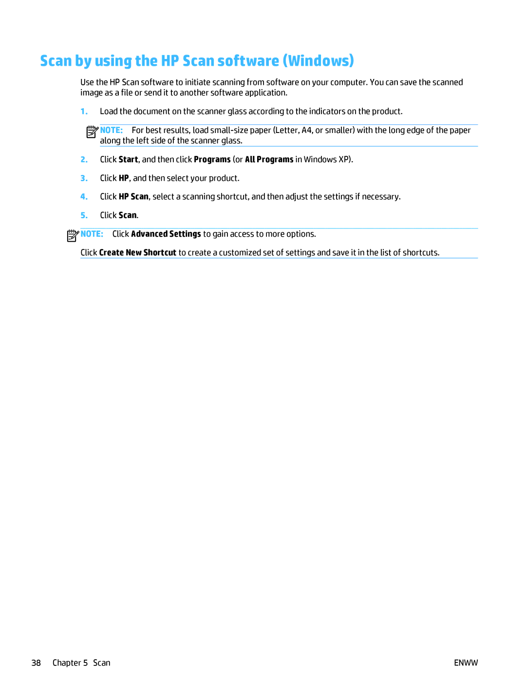 HP Pro MFP M177fw manual Scan by using the HP Scan software Windows 