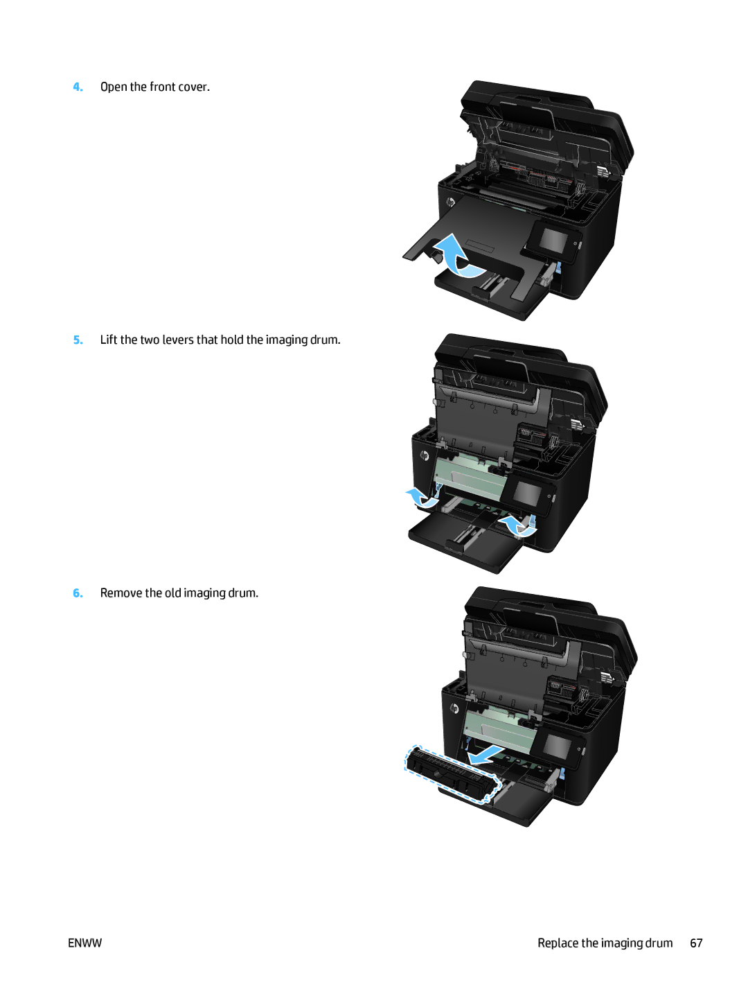 HP Pro MFP M177fw manual Replace the imaging drum 