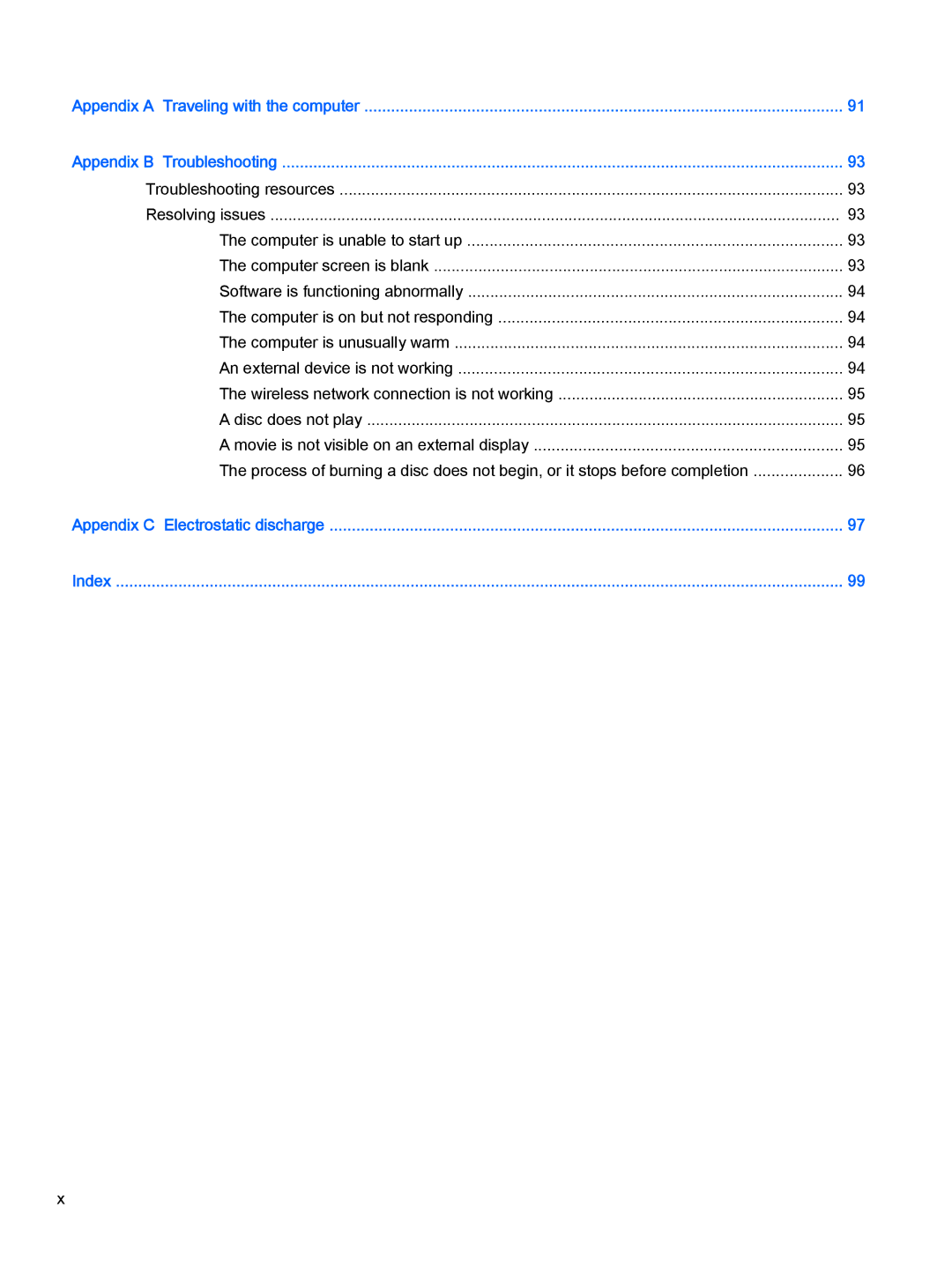 HP Pro x2 612 G1 (Windows 8.1) manual Appendix a 