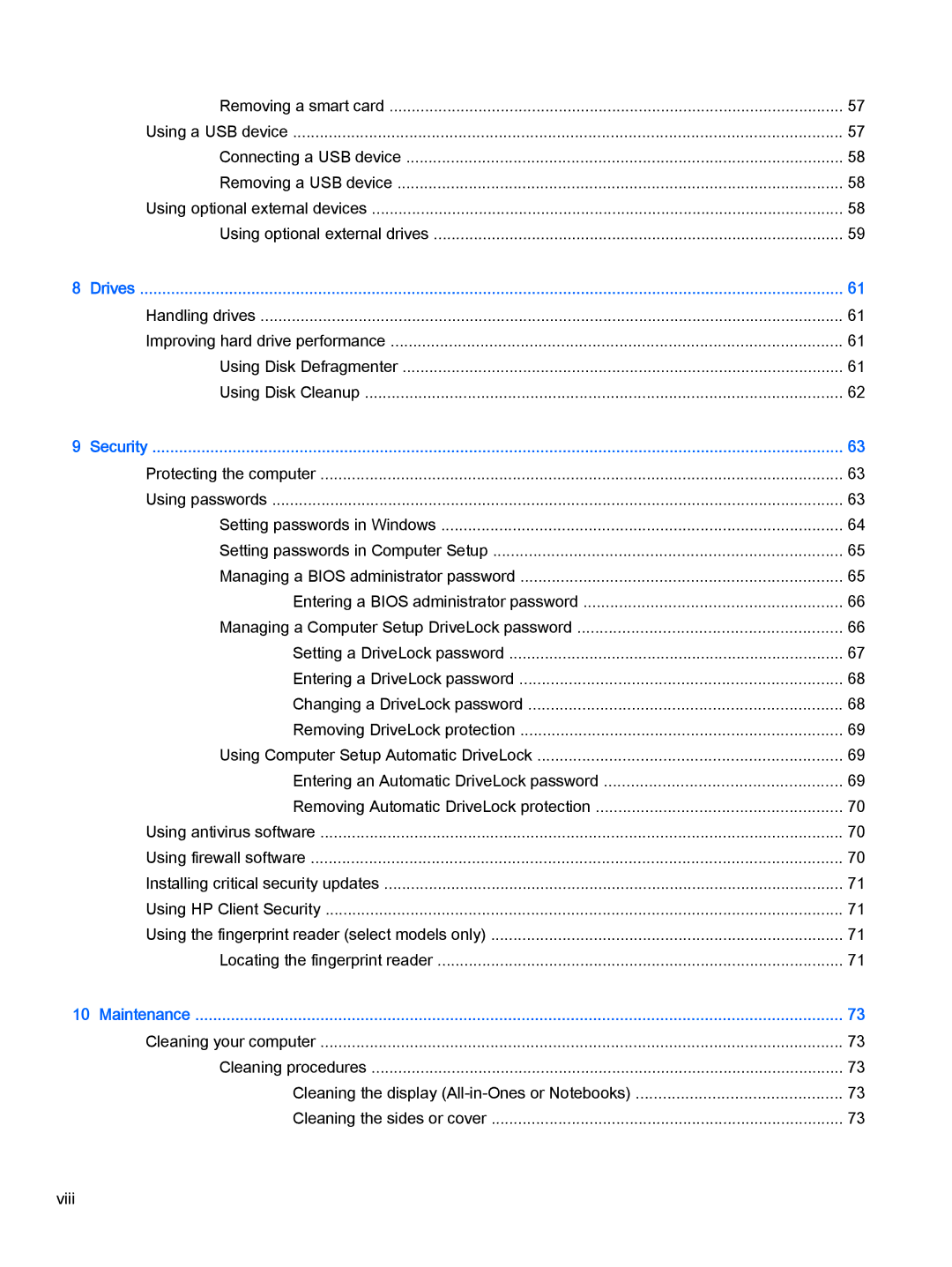 HP Pro x2 612 G1 (Windows 8.1) manual Drives 