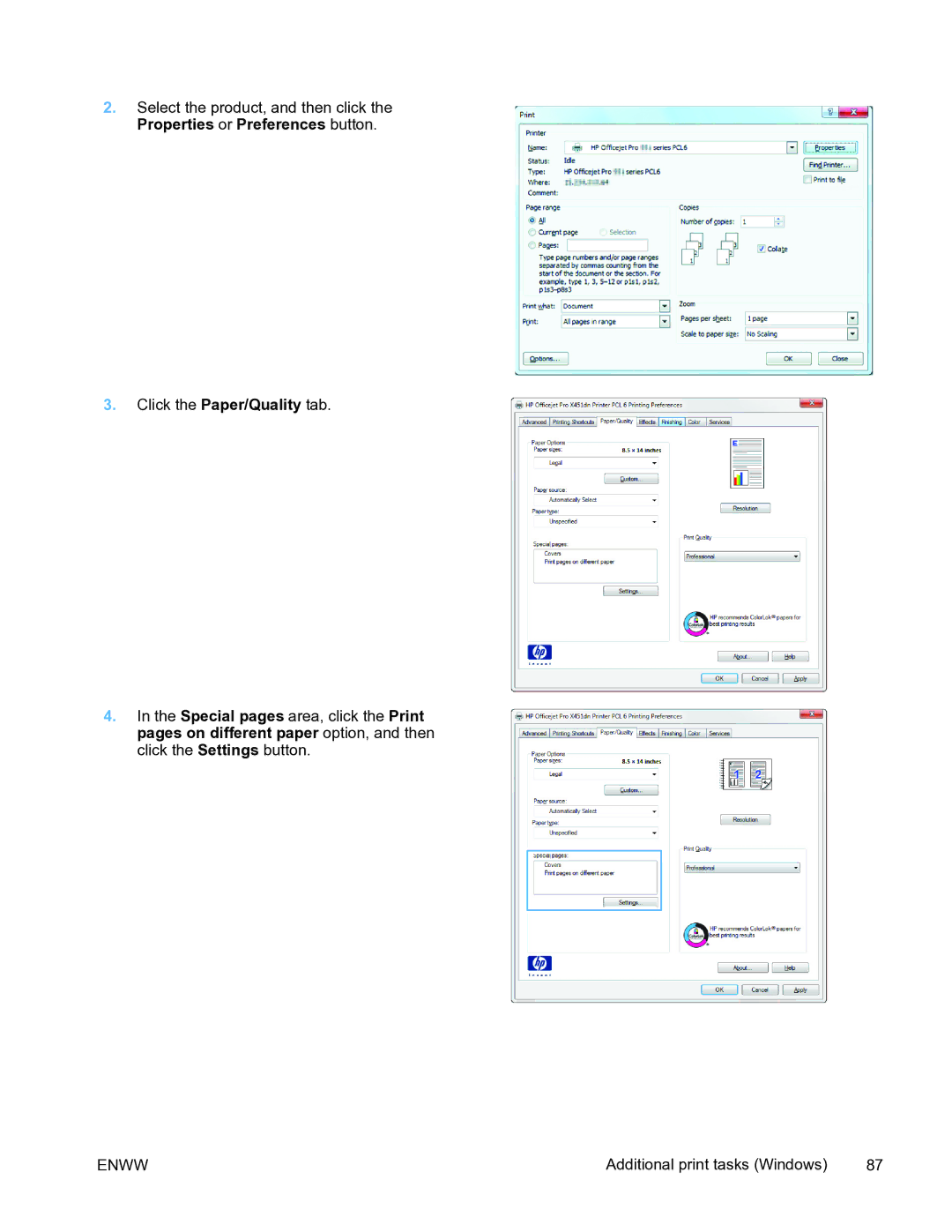 HP Pro X451 manual Enww 