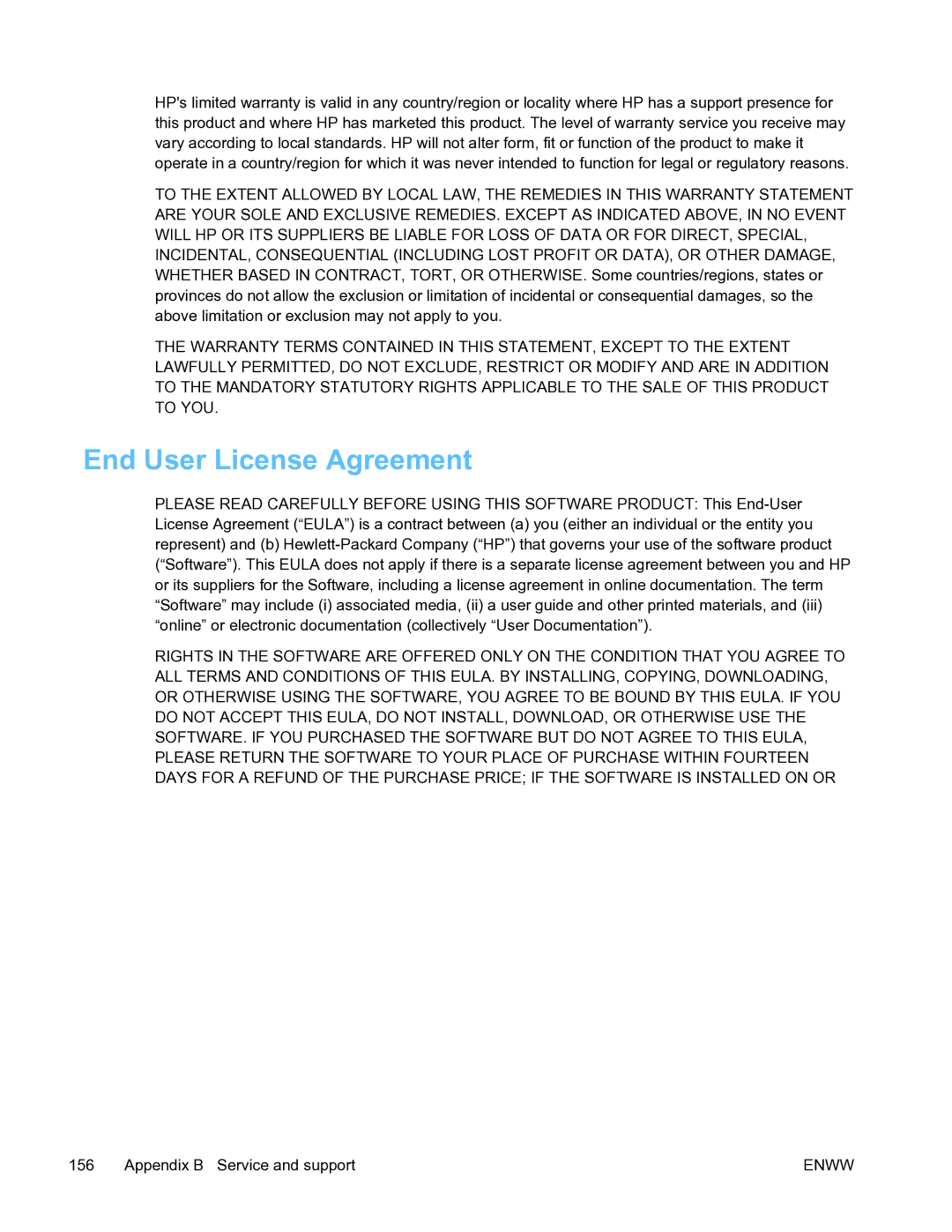 HP Pro X451 manual End User License Agreement 