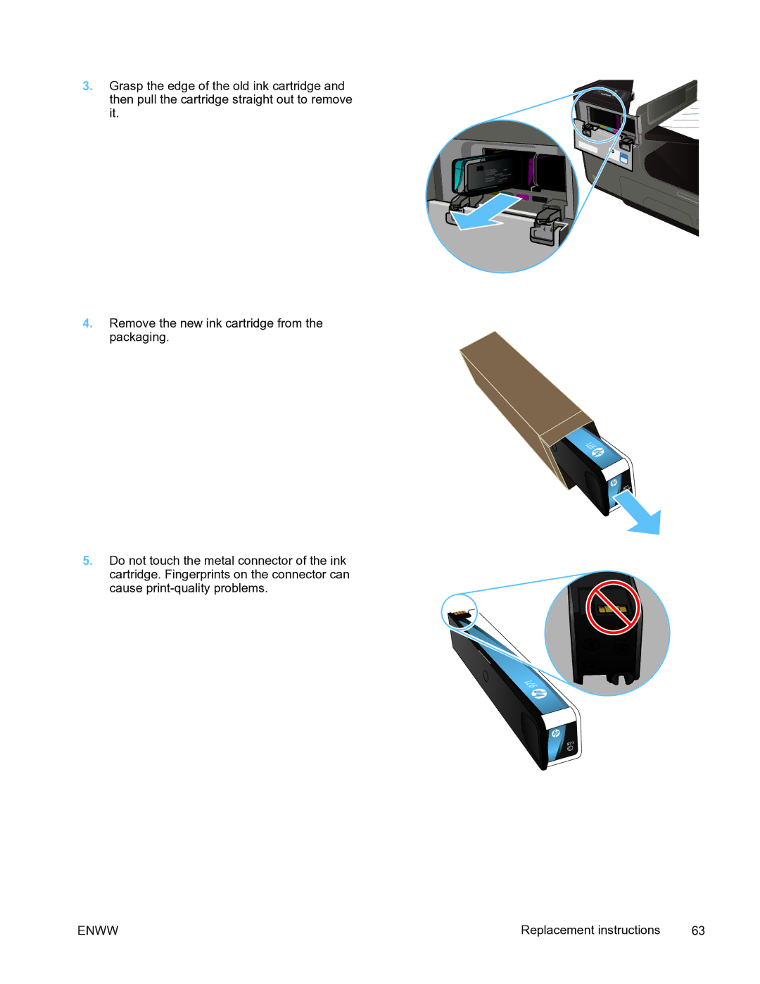 HP Pro X451 manual Replacement instructions 