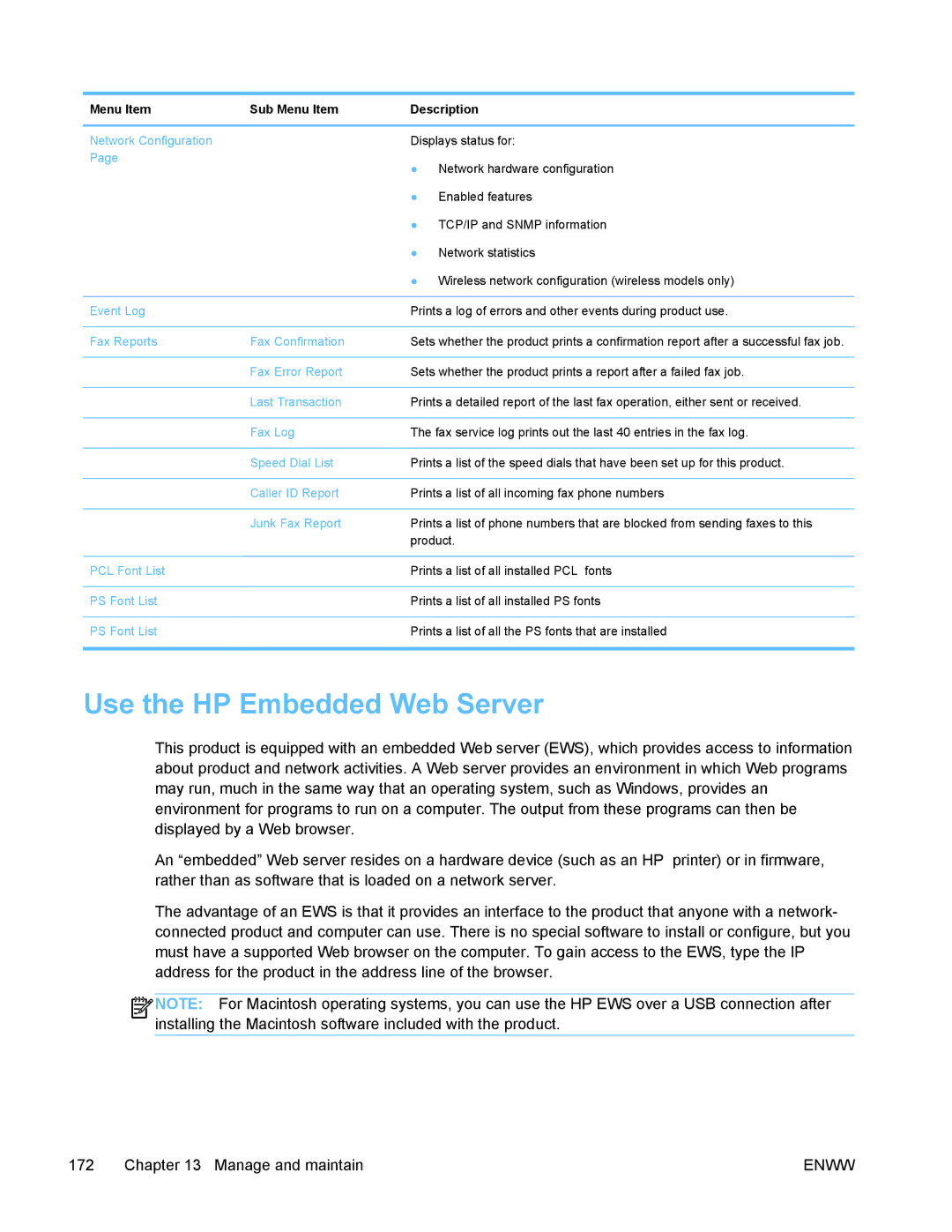 HP PRO X476 MFP manual Use the HP Embedded Web Server 