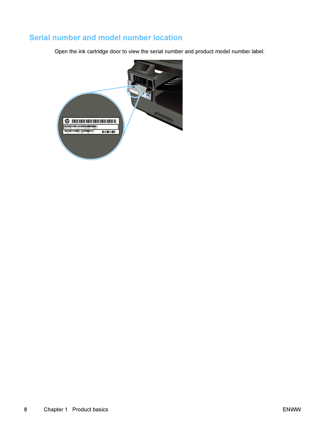 HP PRO X476 MFP manual Serial number and model number location 