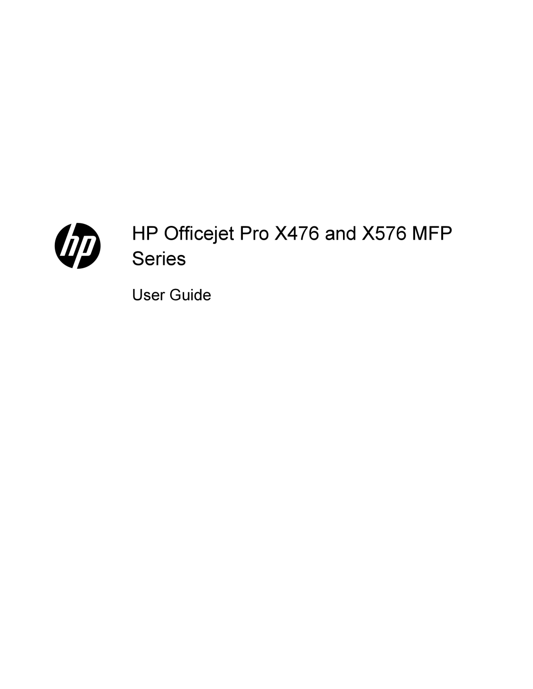 HP PRO X476 MFP manual HP Officejet Pro X476 and X576 MFP Series 