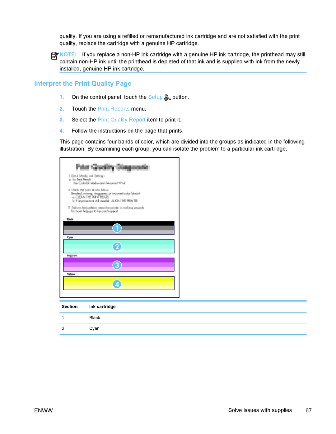 HP PRO X476 MFP manual Interpret the Print Quality, Section 