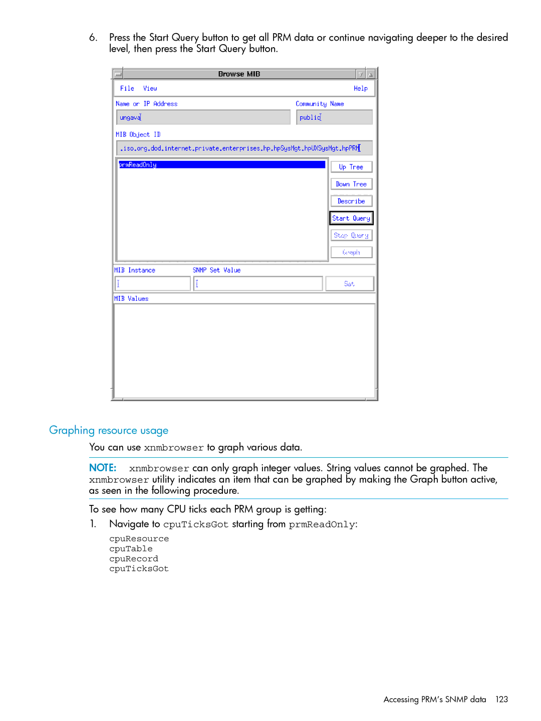 HP Process Resource Manager (PRM) manual Graphing resource usage 