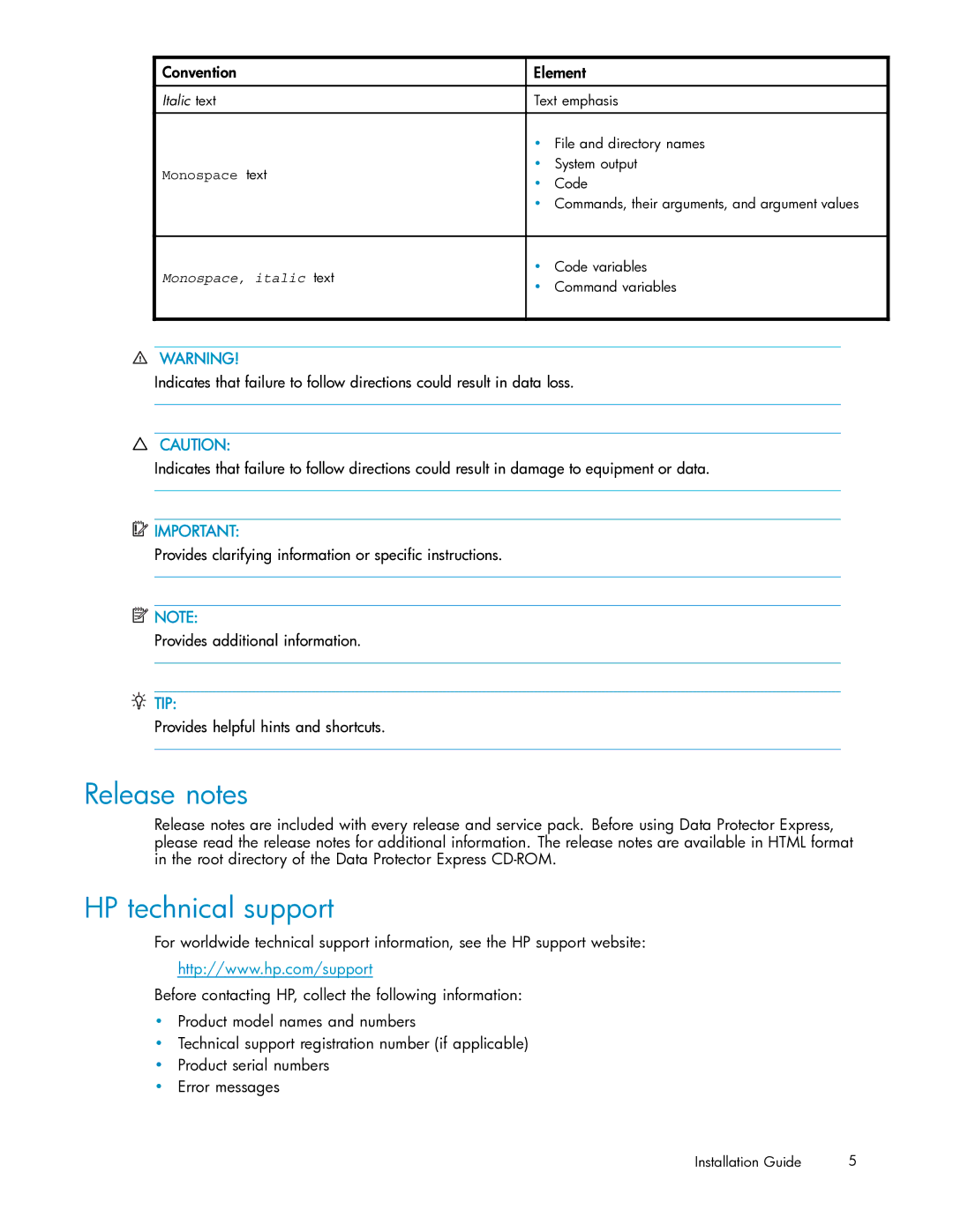 HP Projer TC33096003 manual Release notes, HP technical support 