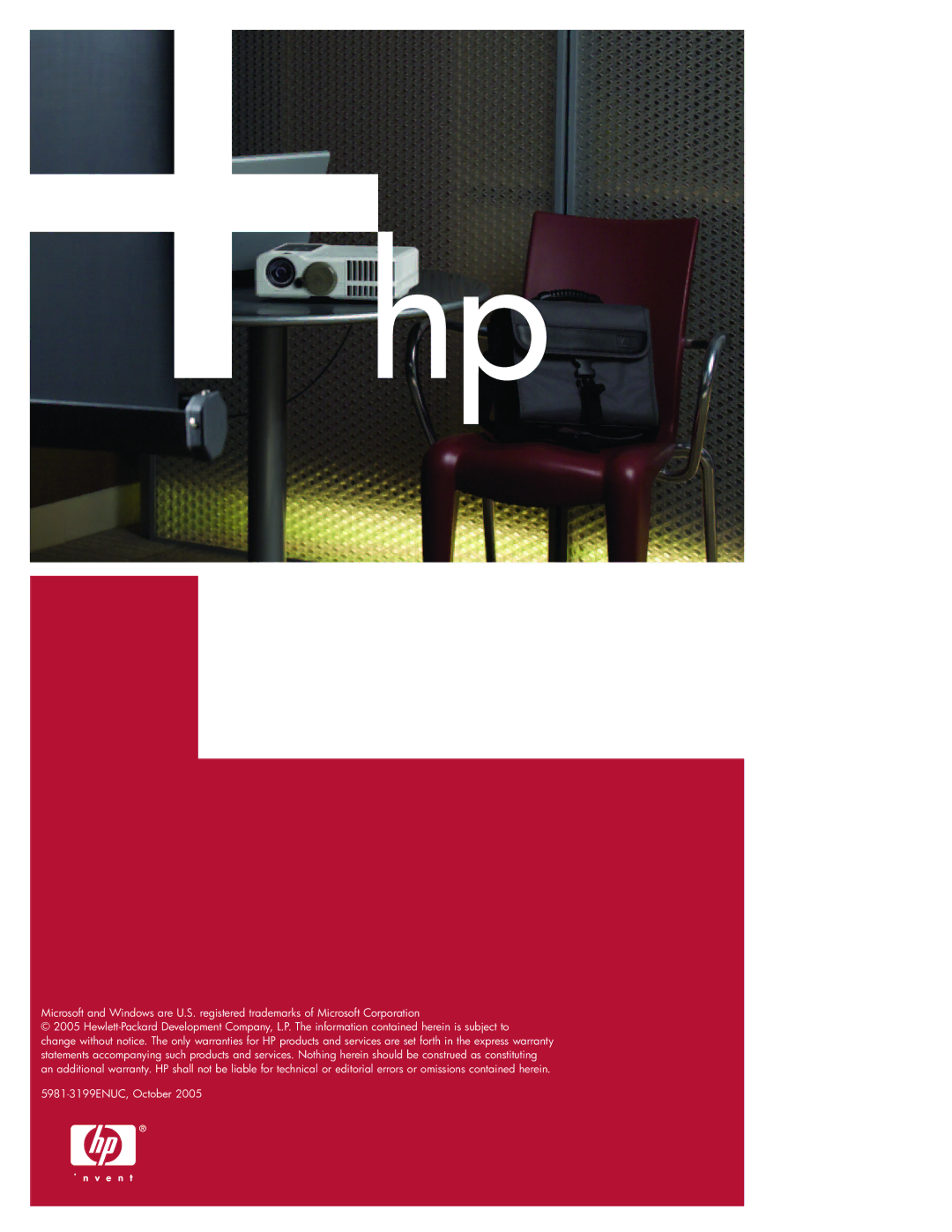 HP Projers manual 5981-3199ENUC, October 