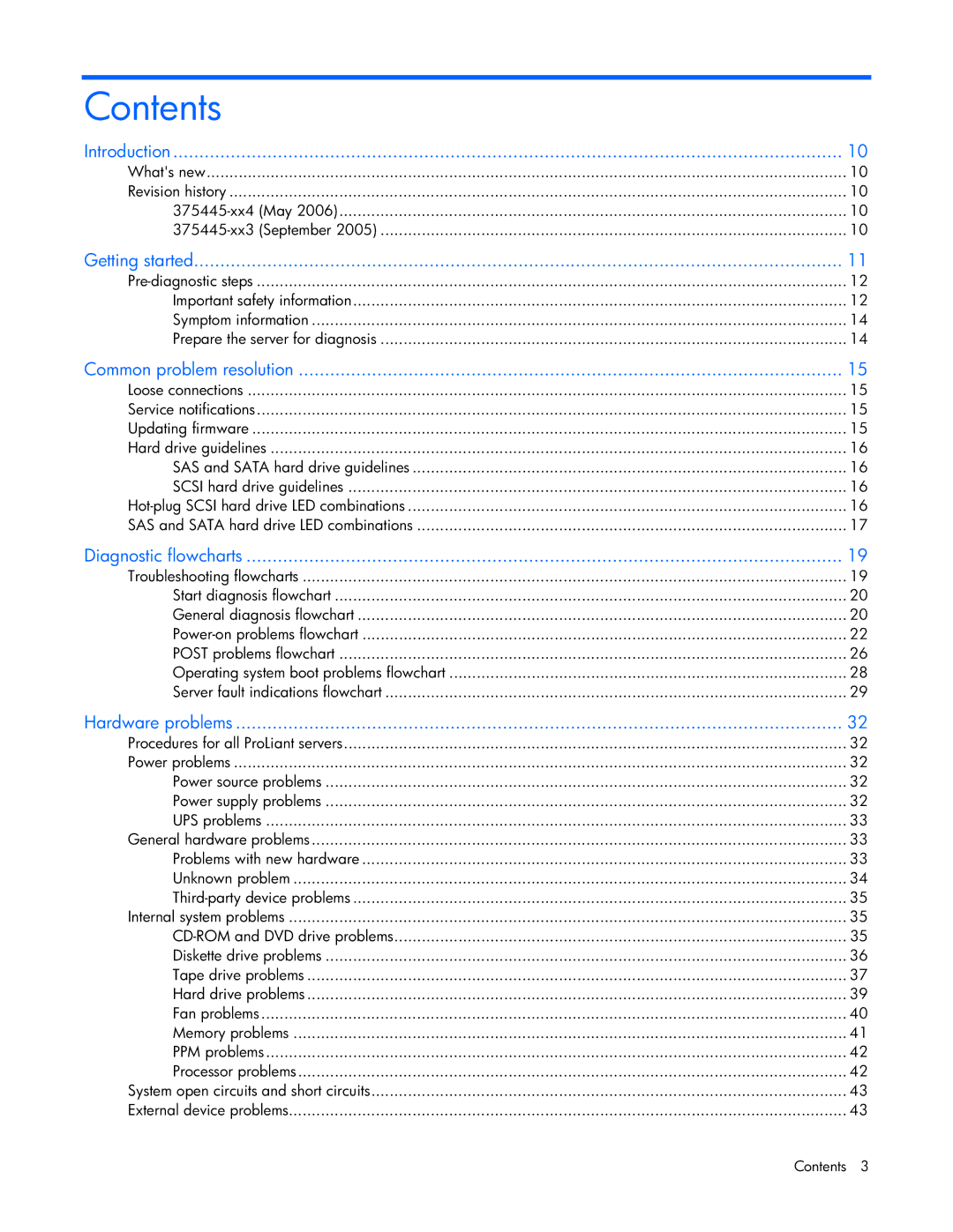 HP ProLight Server manual Contents 