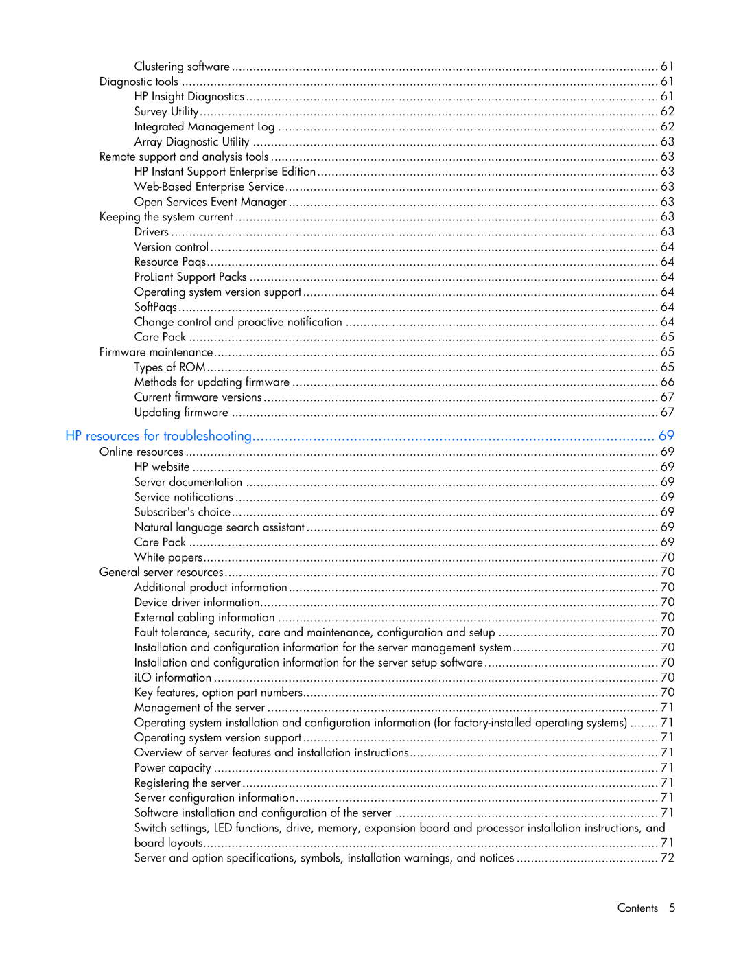 HP ProLight Server manual HP resources for troubleshooting 