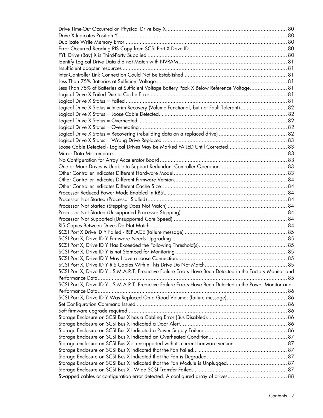 HP ProLight Server manual Contents 