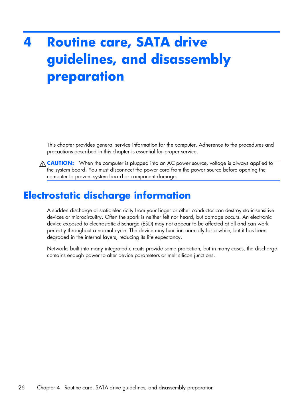 HP Promo 800 G1 E1Z82UTABA, Promo 800 G1 E1Z80UTABA, E2A03UT E2A03UT#ABA manual Electrostatic discharge information 