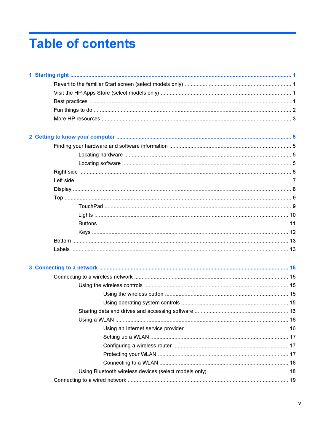 HP Provantage F3F15UA#ABA manual Table of contents 