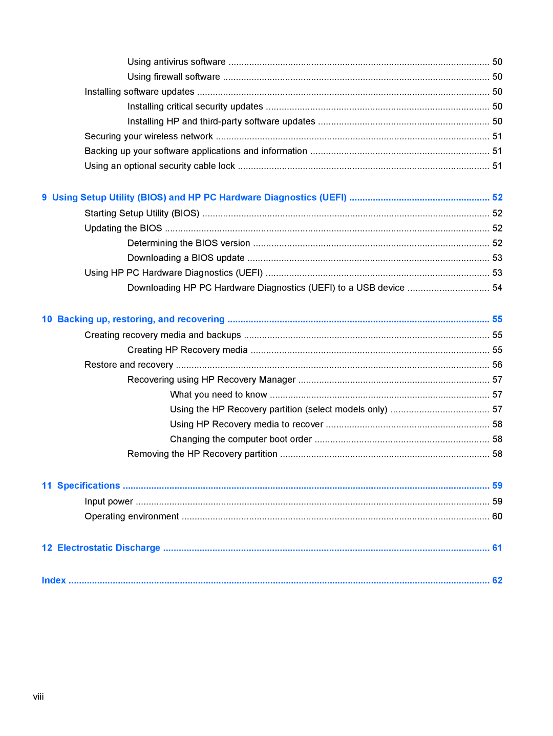 HP Provantage F3F15UA#ABA manual Input power Operating environment 