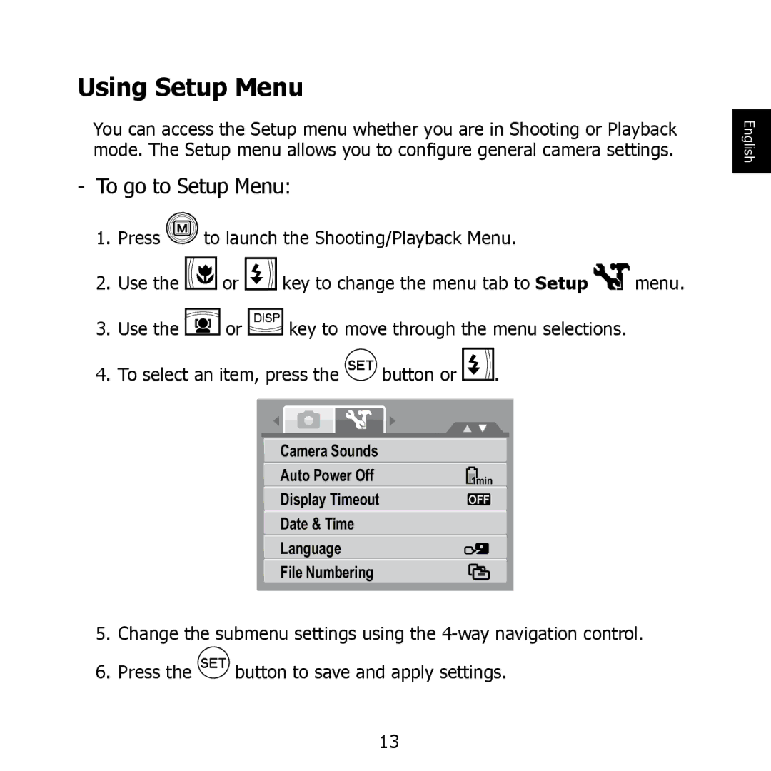 HP PW550 manual Using Setup Menu, To go to Setup Menu 