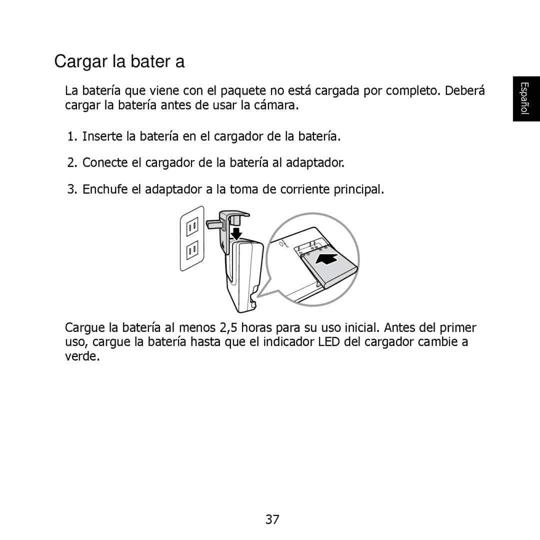 HP PW550 manual Cargar la batería 