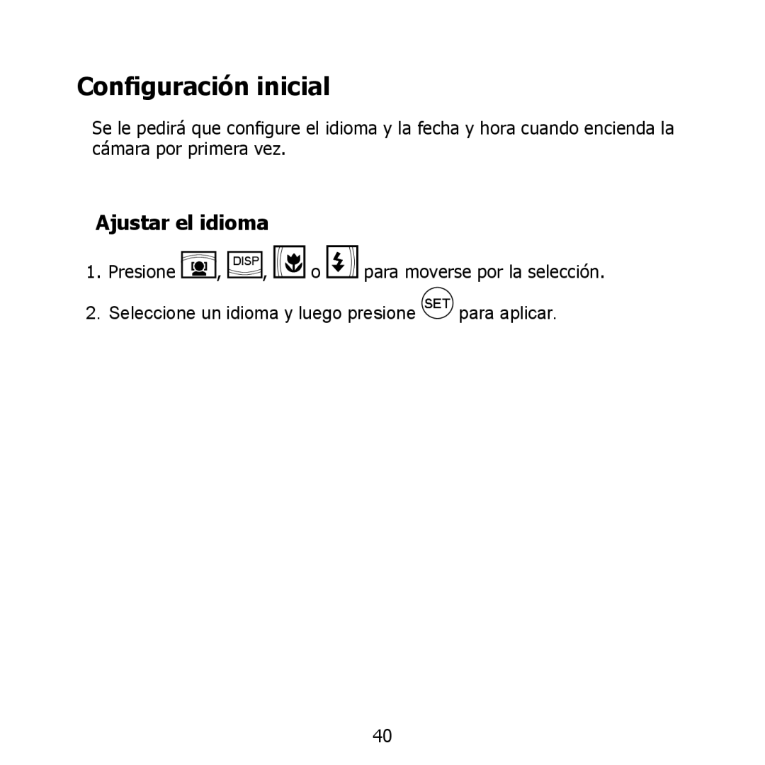 HP PW550 manual Configuración inicial, Ajustar el idioma 